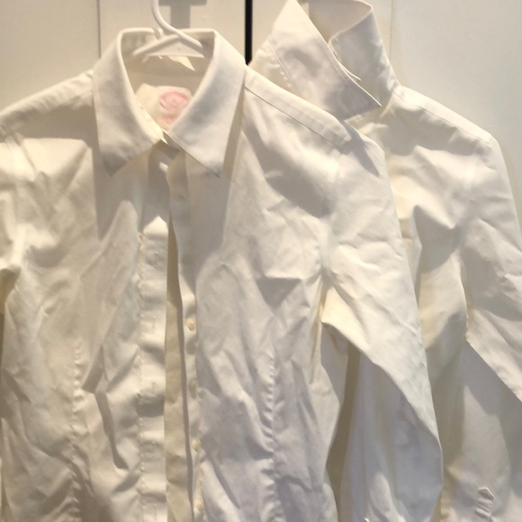 2x Brooks brothers white button down - Picture 1 of 4
